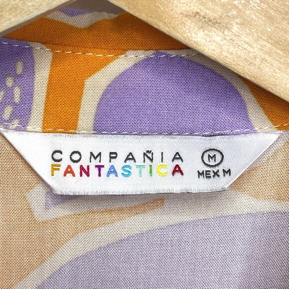 Vibrant Orange and Purple Midi Dress - Picture 3 of 11